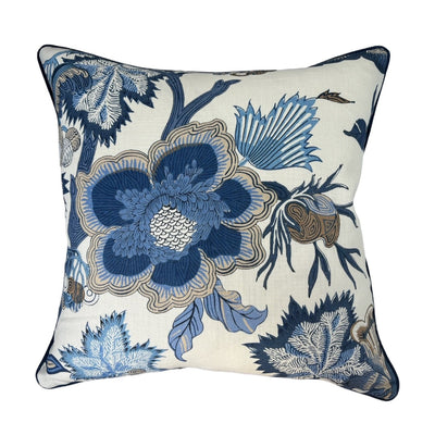 Blue & White Floral Cushion