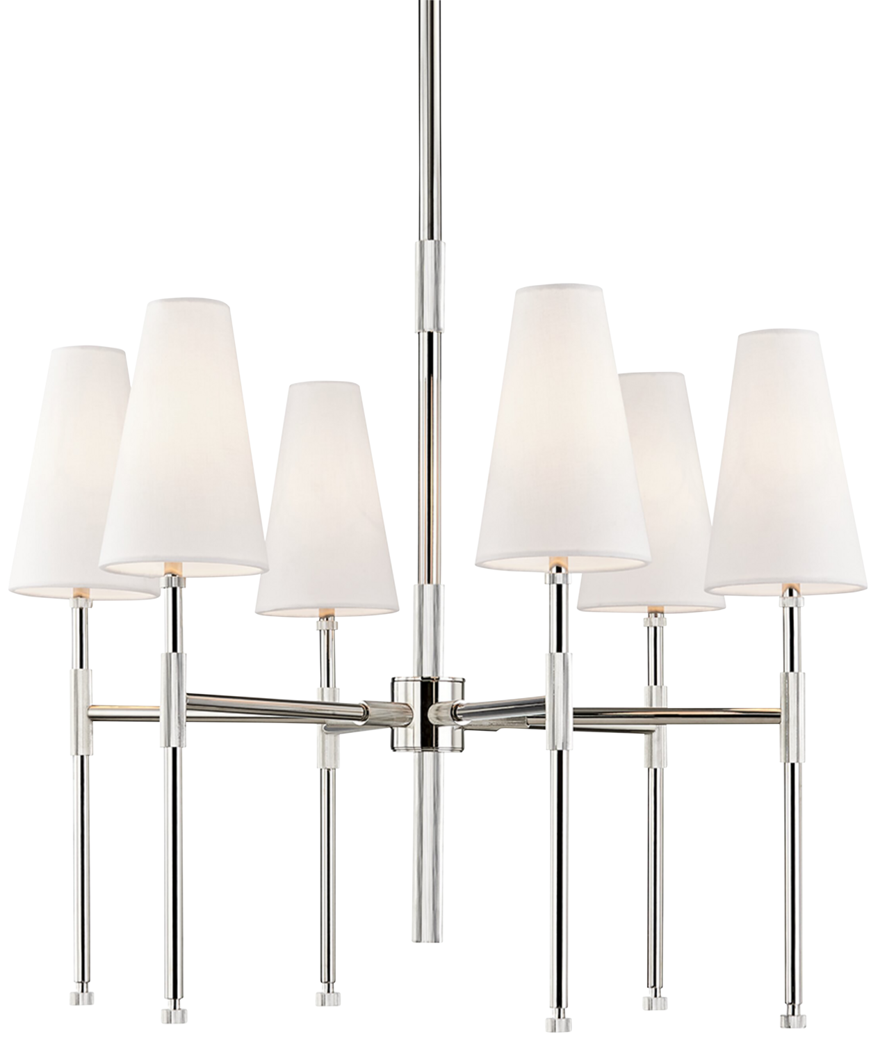 Bowery chandelier-Polished Nickel