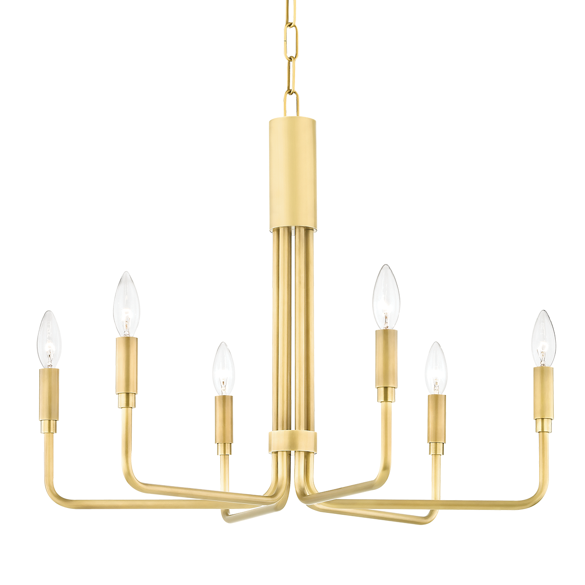 Brigitte chandelier - Aged Brass 6