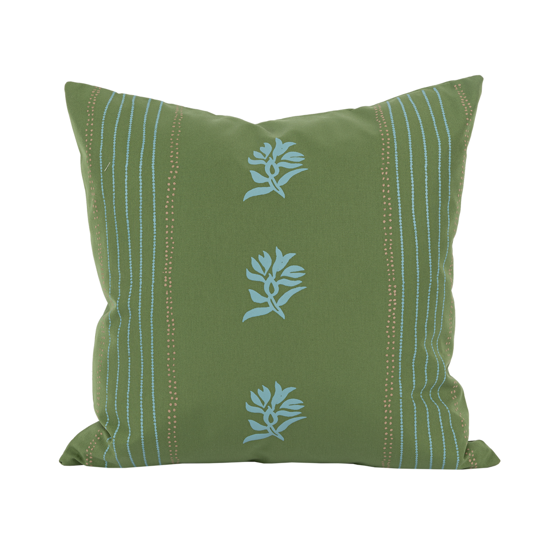 Outdoor Green Print Cushion - Highgate House Online - Cushions