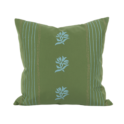 Outdoor Green Print Cushion - Highgate House Online - Cushions