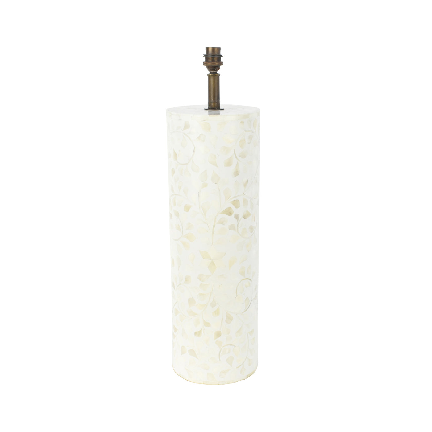 Cylindrical Bone Inlay Lamp - Highgate House Online - Lighting