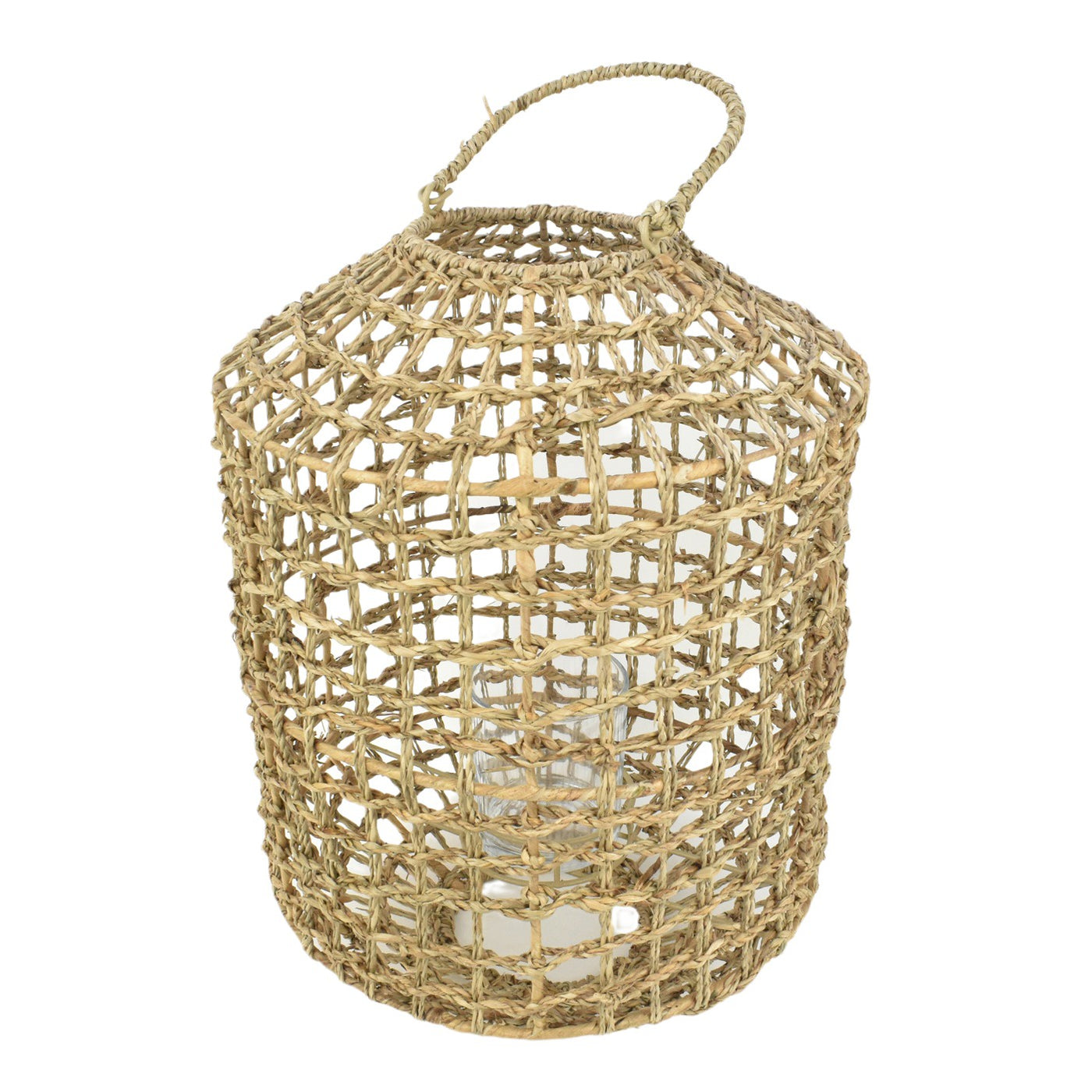 Natural Seagrass Lantern L