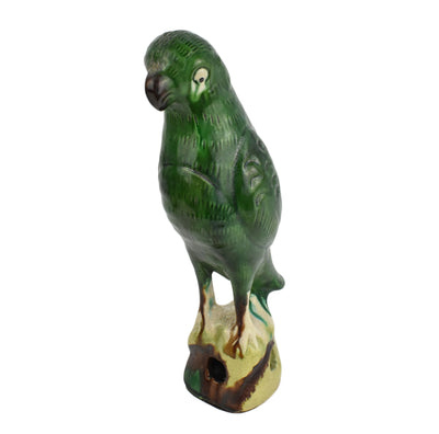 Green Parrot Porcelain Ornament Lge