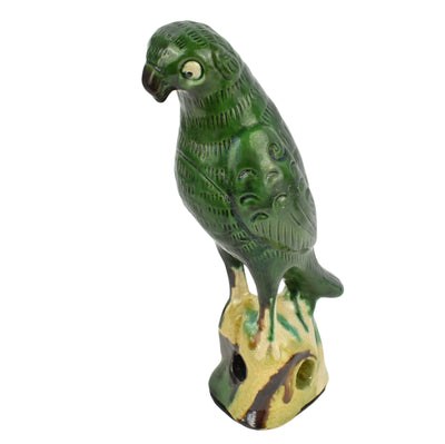 Green Parrot Porcelain Ornament Sml