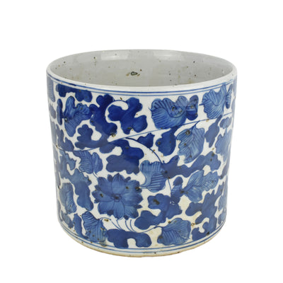 Blue Porcelain Painted Pot