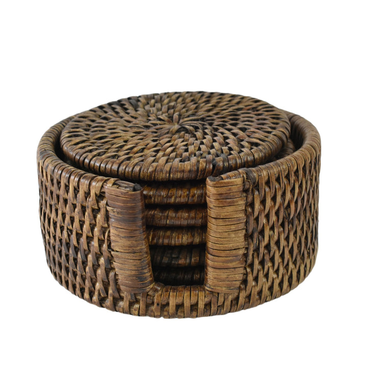 Dark Rattan Coasters