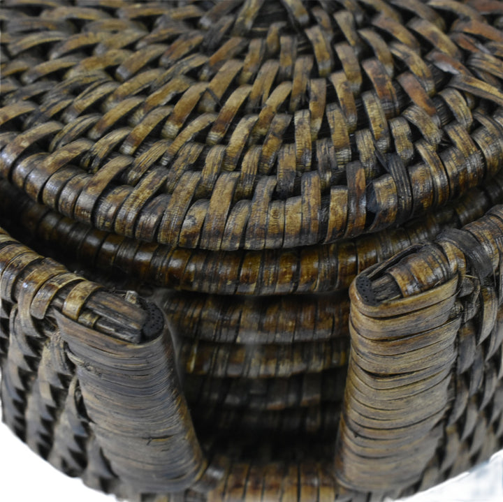 Dark Rattan Coasters