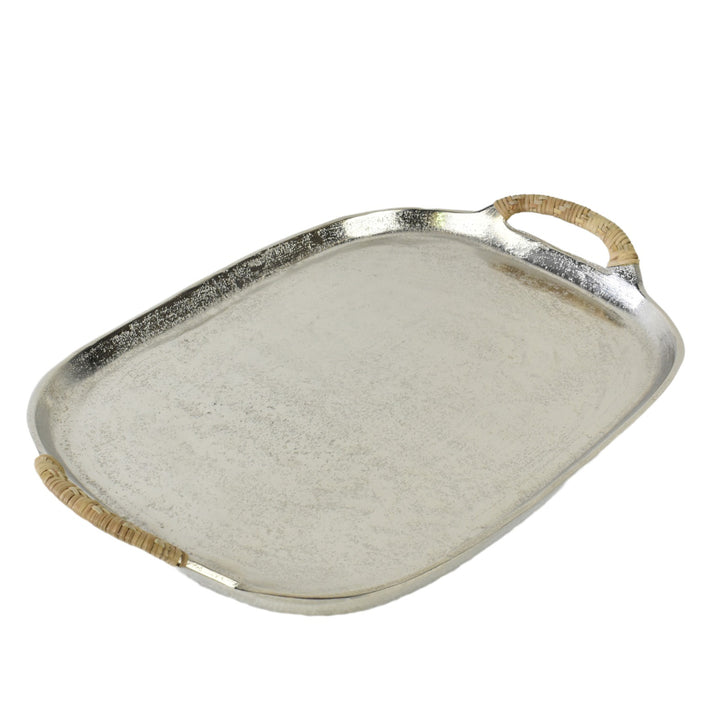 Rattan Handle Tray LRG