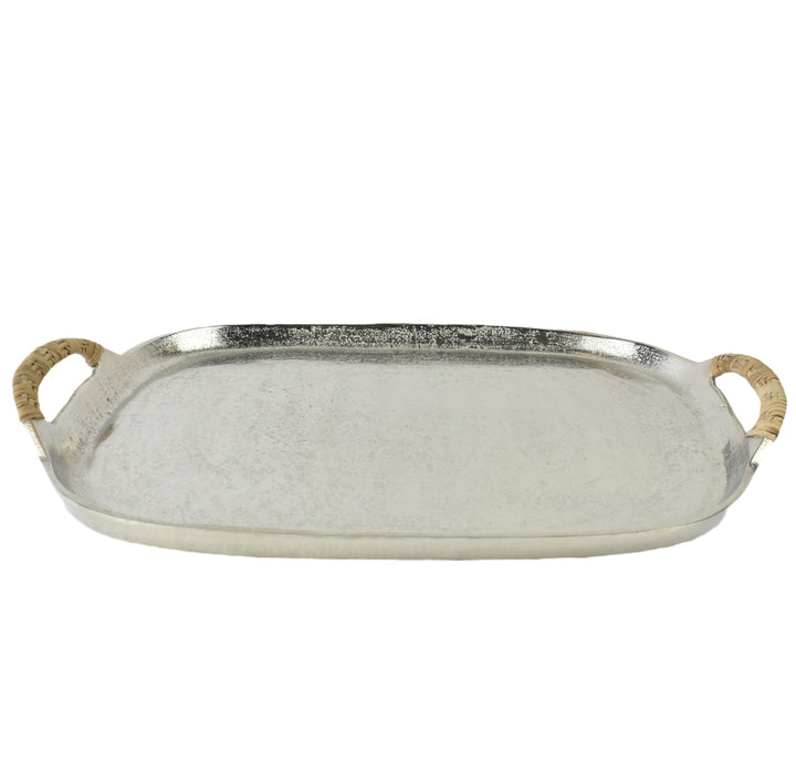 Rattan Handle Tray LRG