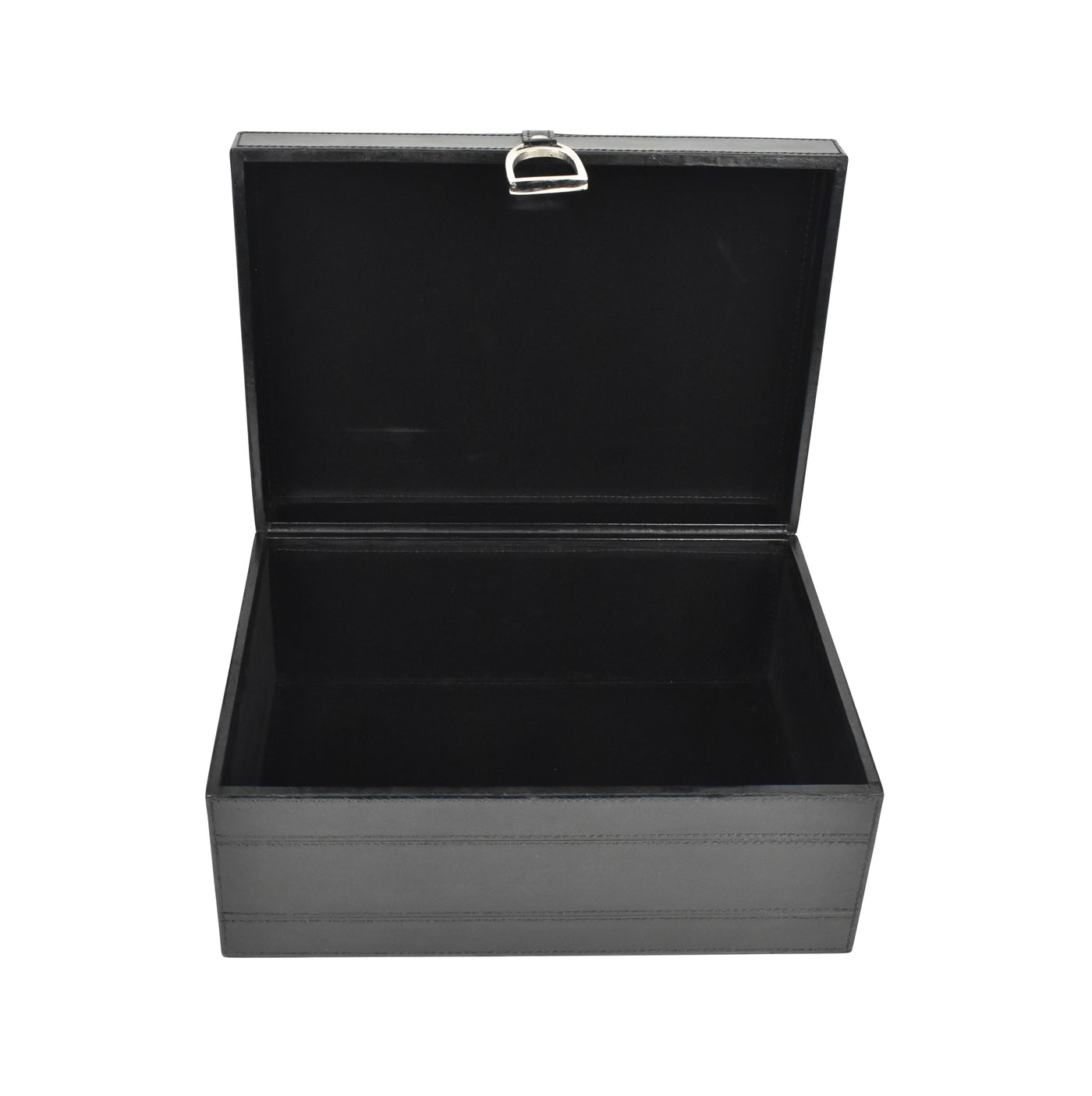Black Leather Stirrup Box LRG - Highgate House Online - Accessories