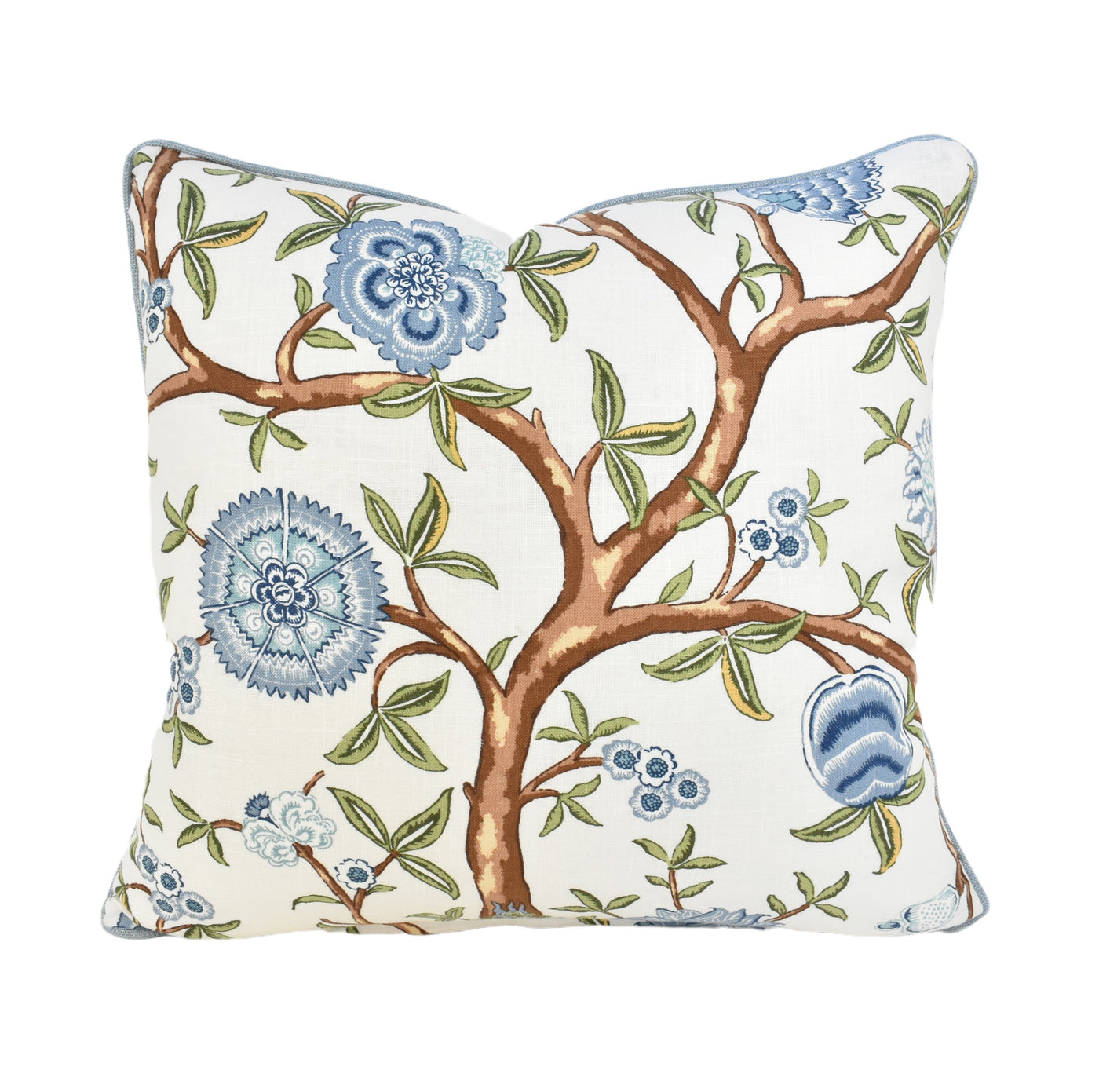 Branched Blue Floral Cushion