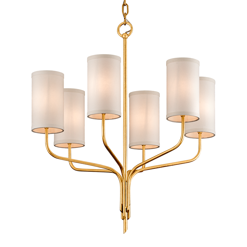 Juniper chandelier-Gold Leaf 6L