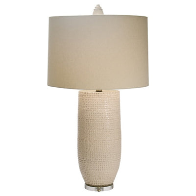 Lilly Cream Woven Lamp