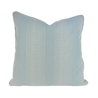 Pale Blue Threaded Stripe Cushion