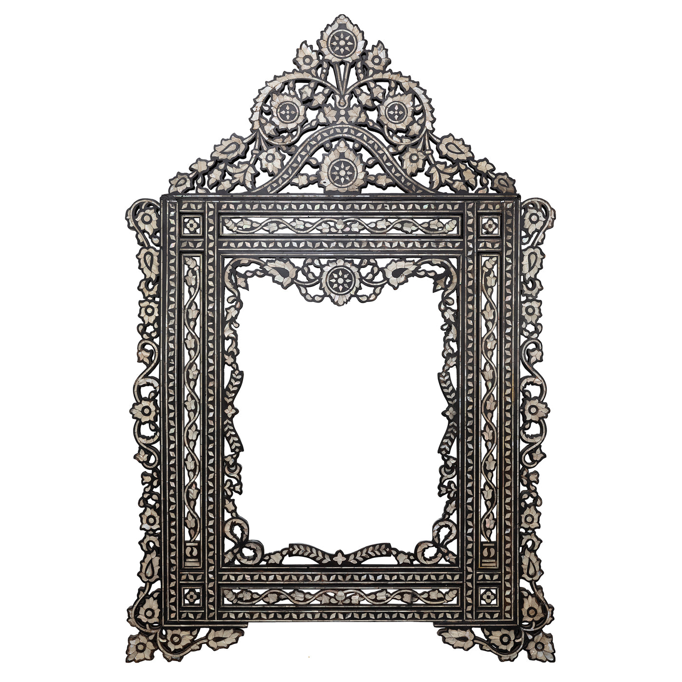Detailed Carved Timber and MOP Mirror - POA - Highgate House Online - Mirrors