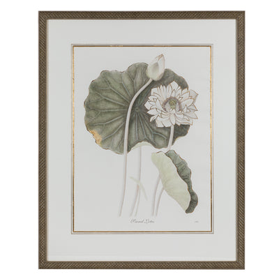 Green & Ivory Floral Lithograph 2 - Highgate House Online - Art