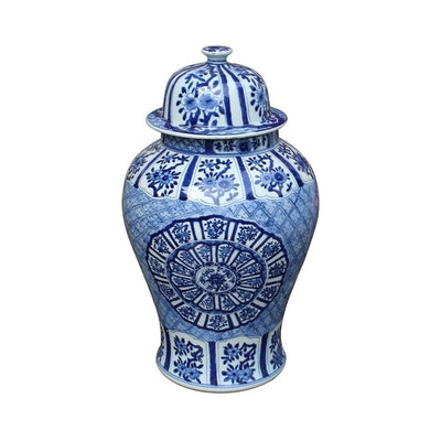 B&W Medallion Temple Jar - Highgate House Online - Ceramics