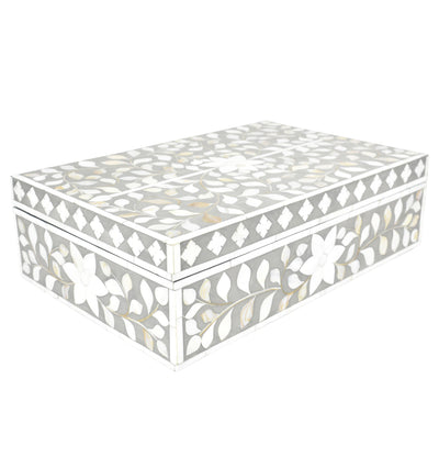 Grey & Mother of Pearl Inlay Box - Highgate House Online - Accessories