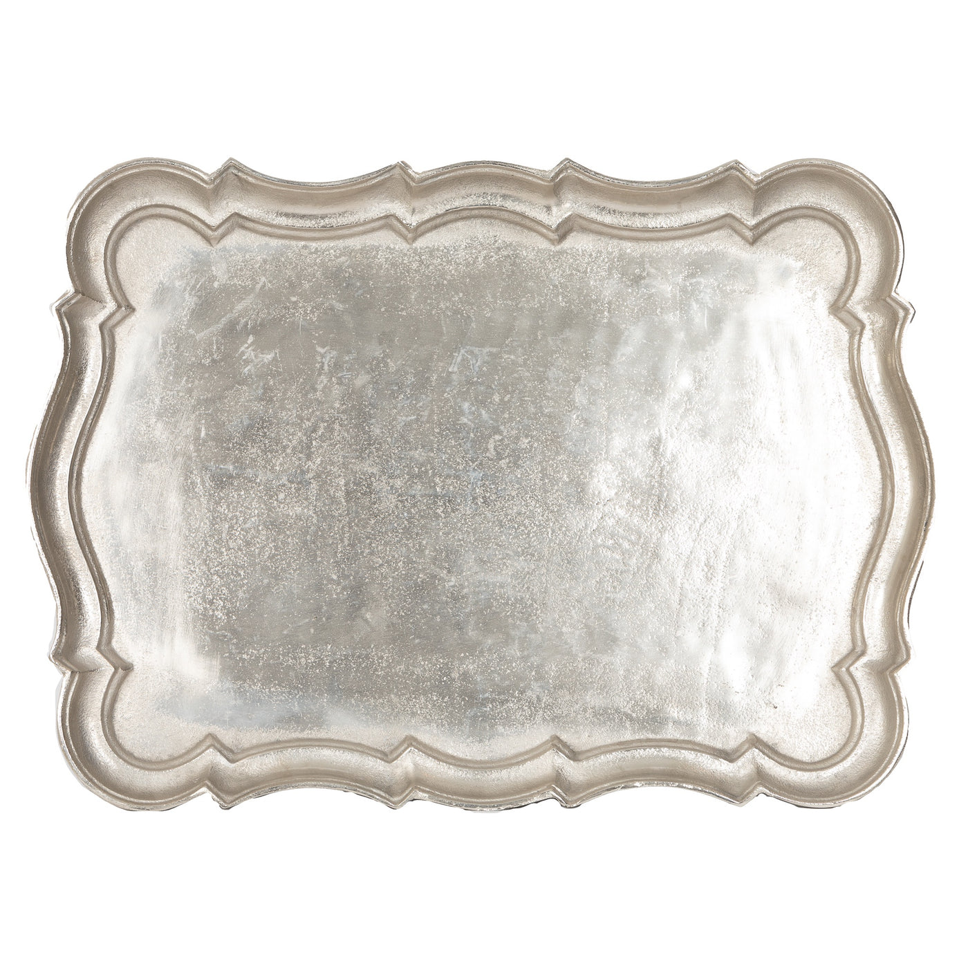 Large Silver Scalloped Edge Tray - Highgate House Online - Accessories