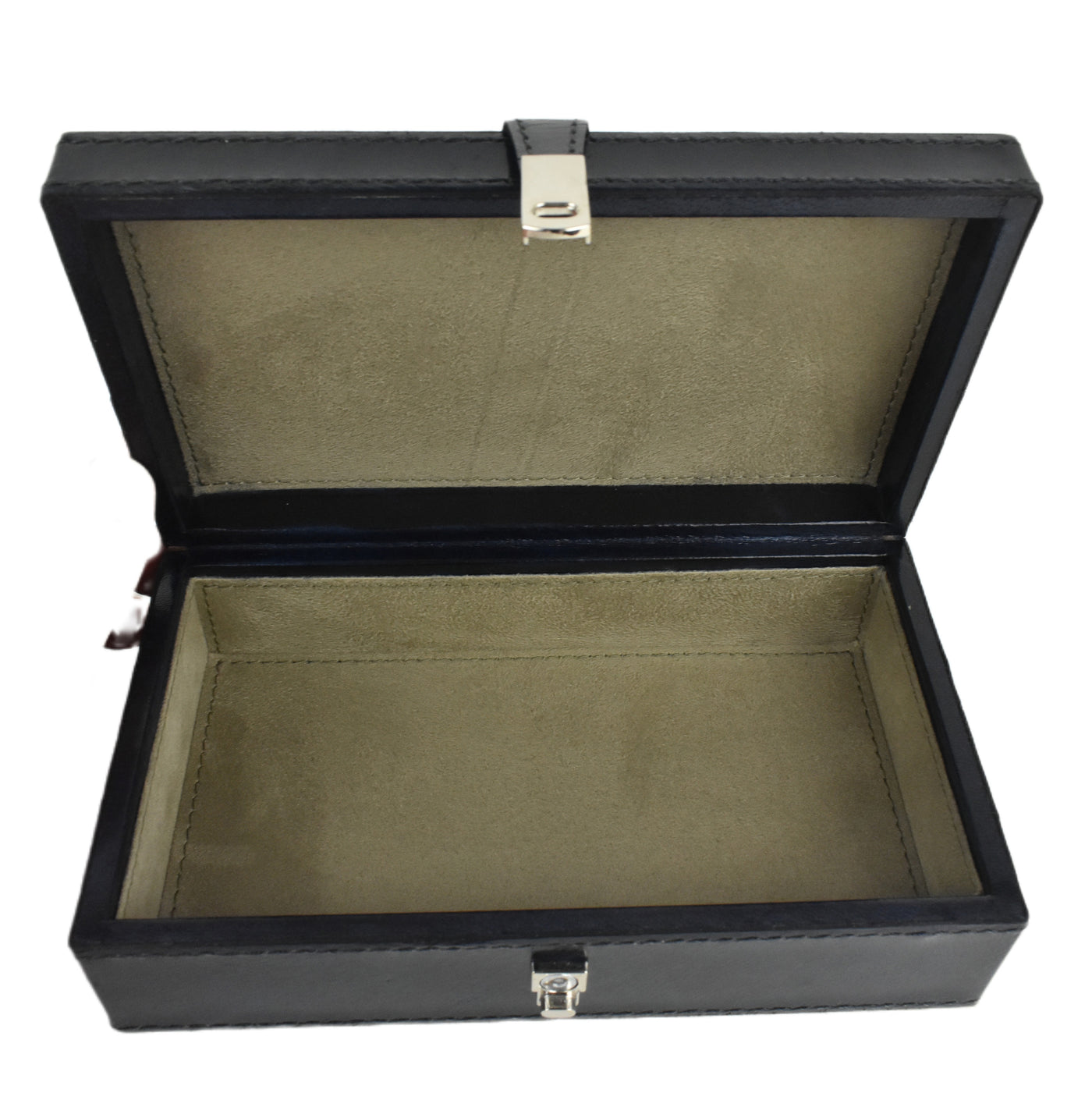 Small Navy Leather Box