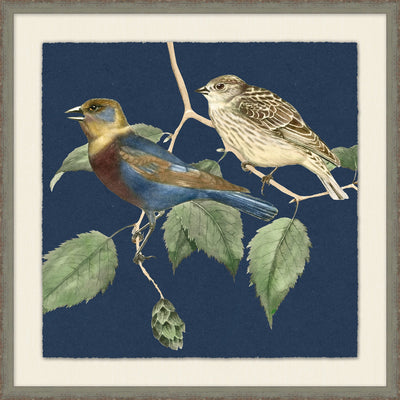 Pairs of Birds on Deep Blue 4 - Highgate House Online - Art