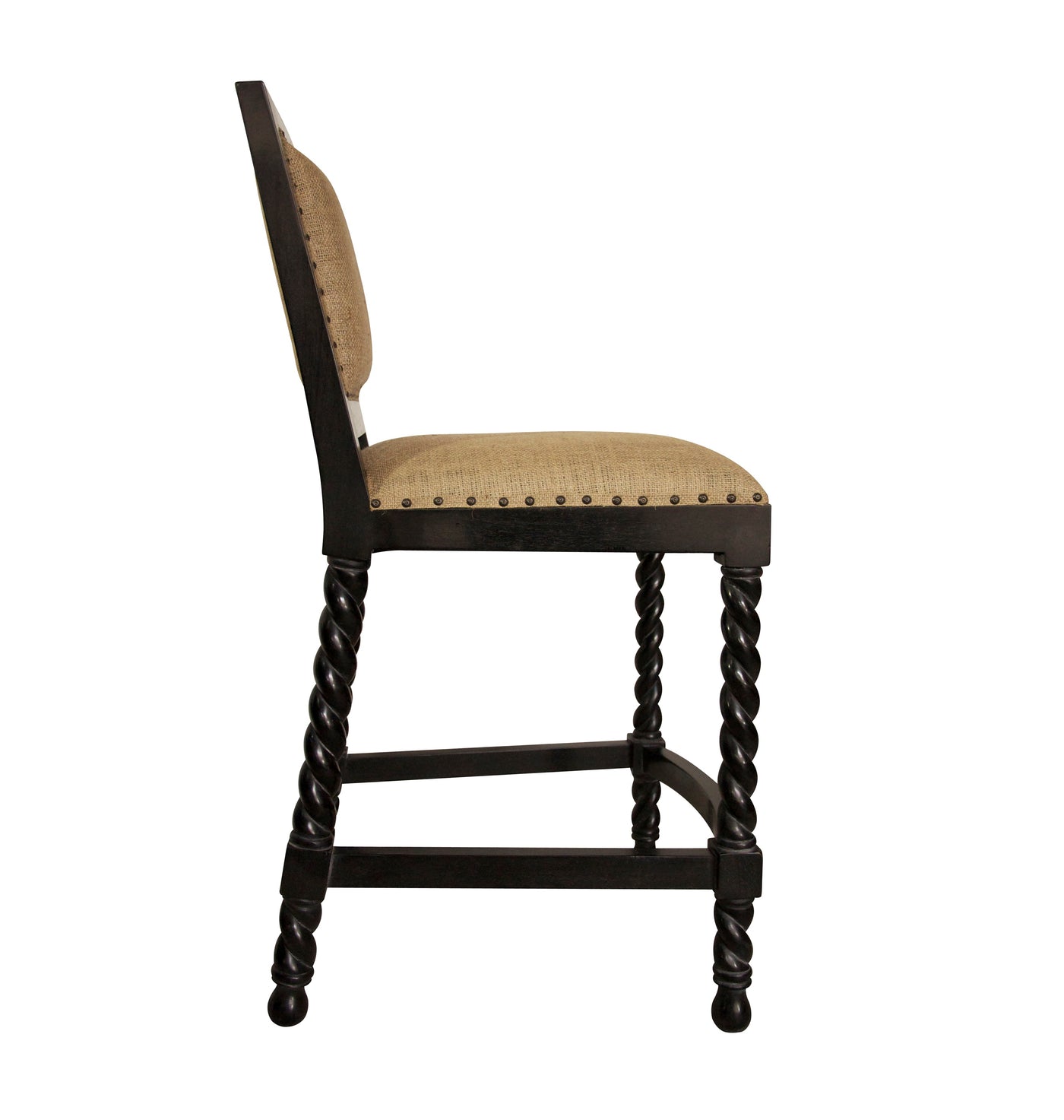 Black Twisted Leg Counter Stool - Highgate House Online - Furniture
